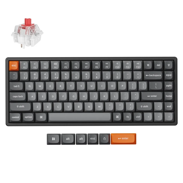 Купити Клавіатура Keychron K2 Max 84 Key RGB Hot-Swap Keychron Super Red (K2M-J1-UA) Black - фото 2