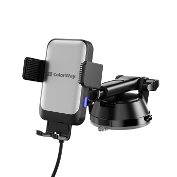 Купити Автомобильное зарядное устройство ColorWay AutoSense Car Wireless Charger 2 15W Black (CW-CHAW040Q-BK) - фото 1