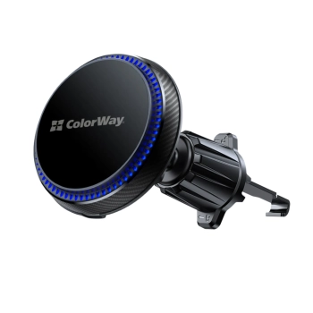 Купити Автомобильное зарядное устройство ColorWay MagSafe 360° Air Vent 15W Black (CW-CHMW041Q-BK) - фото 1
