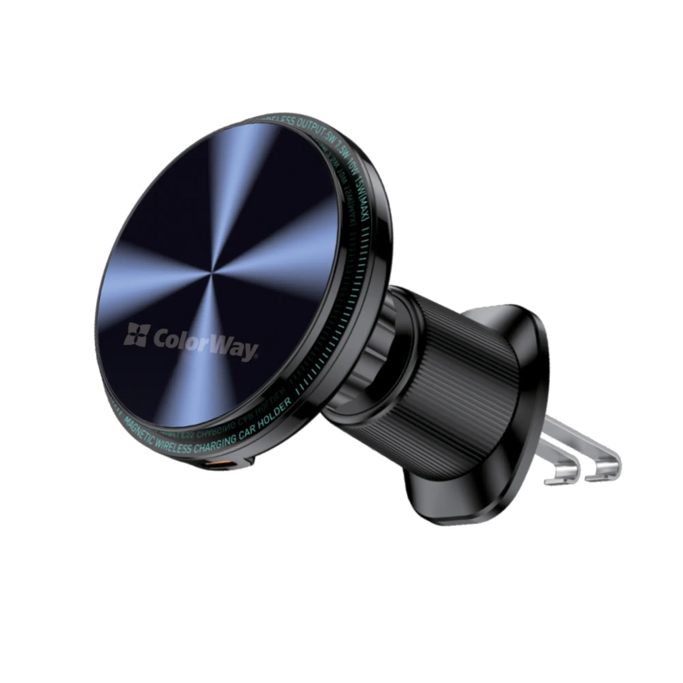 Купити Автомобильное зарядное устройство ColorWay MagSafe 360° Air Vent-2 15W Black (CW-CHMW042Q-BK) - фото 1