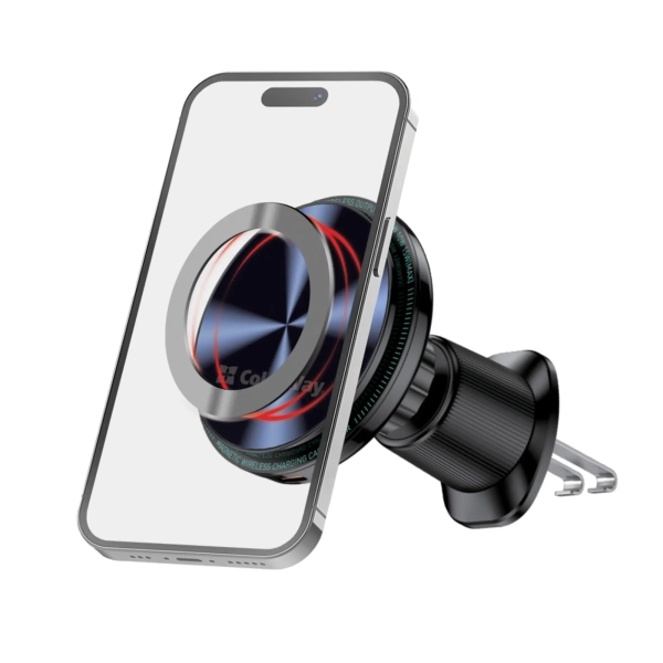 Купити Автомобильное зарядное устройство ColorWay MagSafe 360° Air Vent-2 15W Black (CW-CHMW042Q-BK) - фото 2