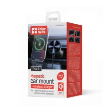 Купити Автомобильное зарядное устройство ColorWay MagSafe 360° Air Vent-2 15W Black (CW-CHMW042Q-BK) - фото 5