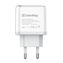 Купить Зарядное устройство ColorWay 2USB-C 40W 3A White (CW-CHS048PD-WT) - фото 5