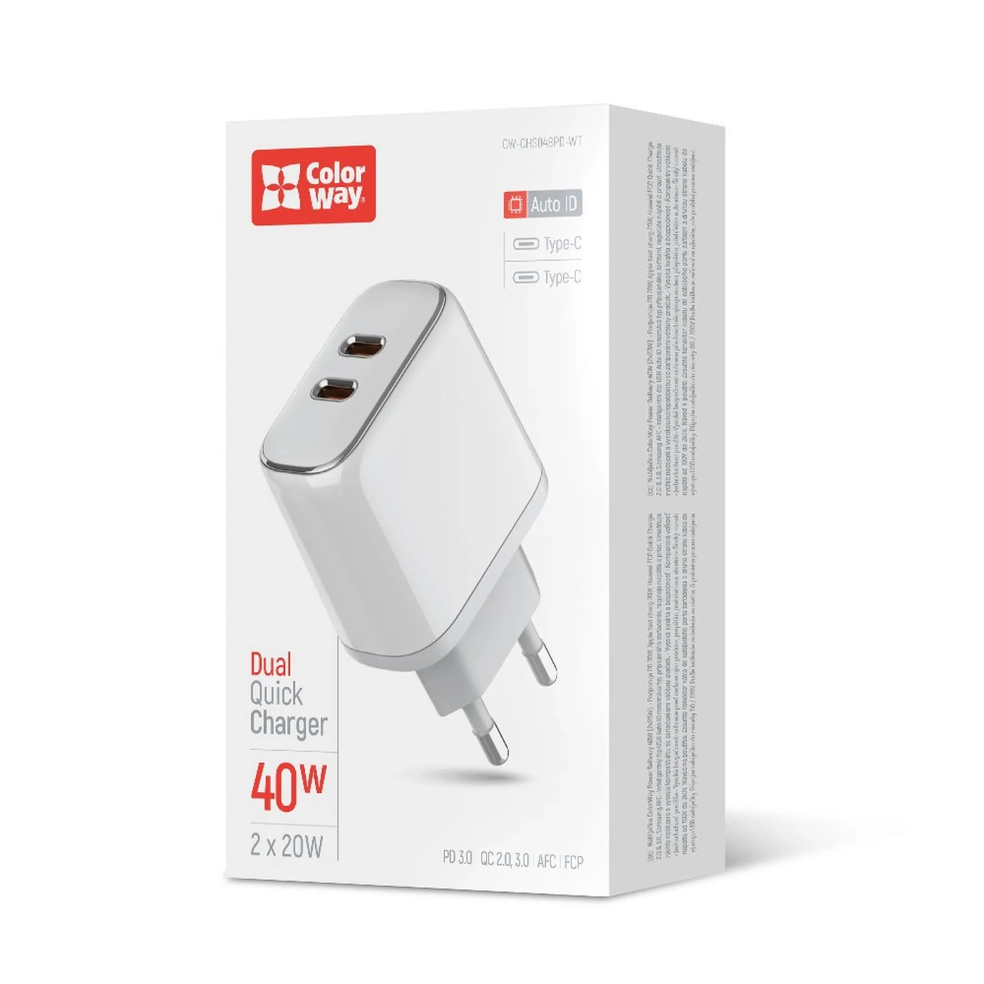 Купить Зарядное устройство ColorWay 2USB-C 40W 3A White (CW-CHS048PD-WT) - фото 12