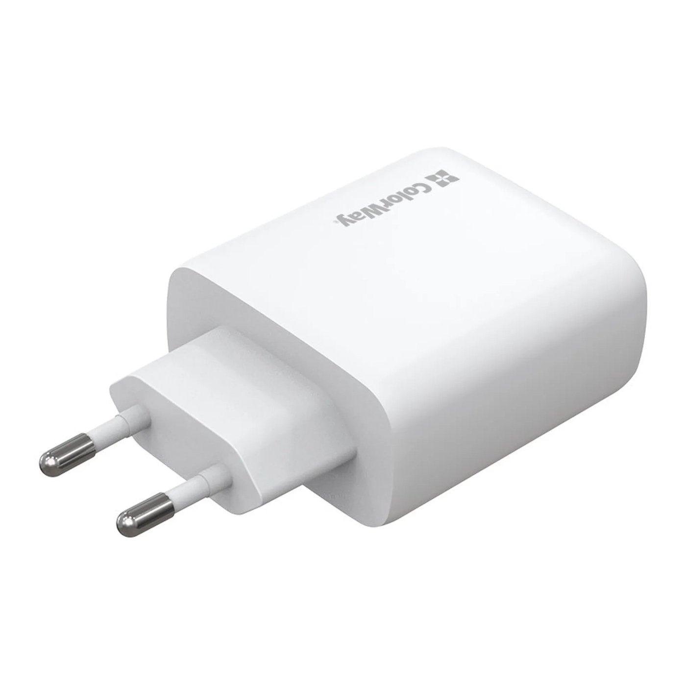 Купить Зарядное устройство ColorWay 2USB-C 50W GaN Mini White (CW-CHS050PD-WT) - фото 2