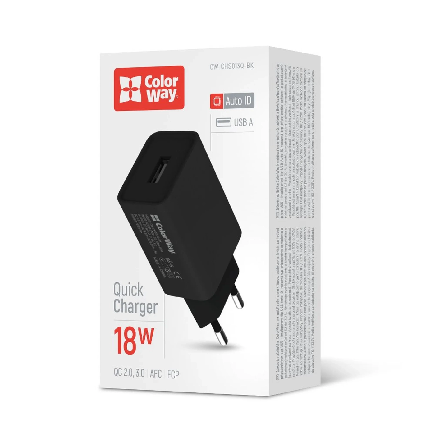 Купити Зарядний пристрій ColorWay USB 18W 3A Black (CW-CHS013Q-BK) - фото 5