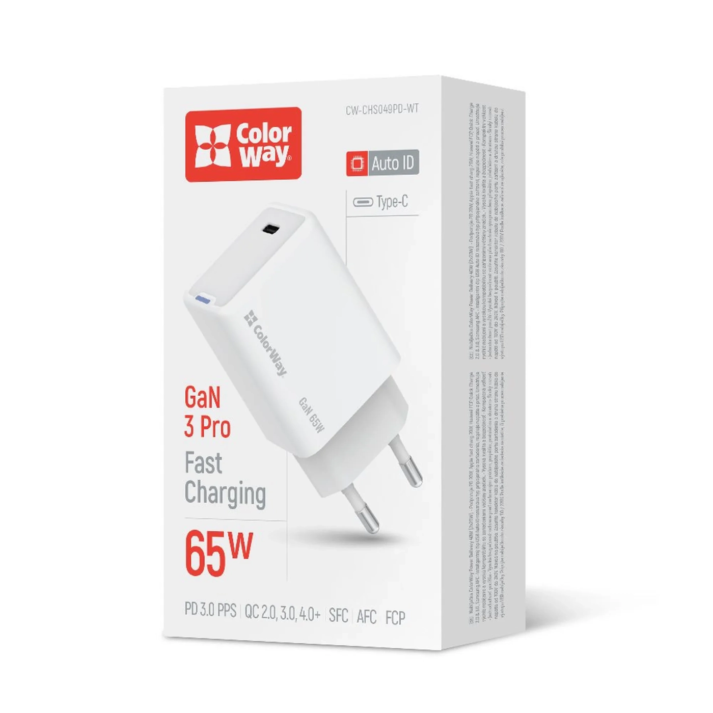 Купить Зарядное устройство ColorWay USB-C 65W GaN Mini White (CW-CHS049PD-WT) - фото 13