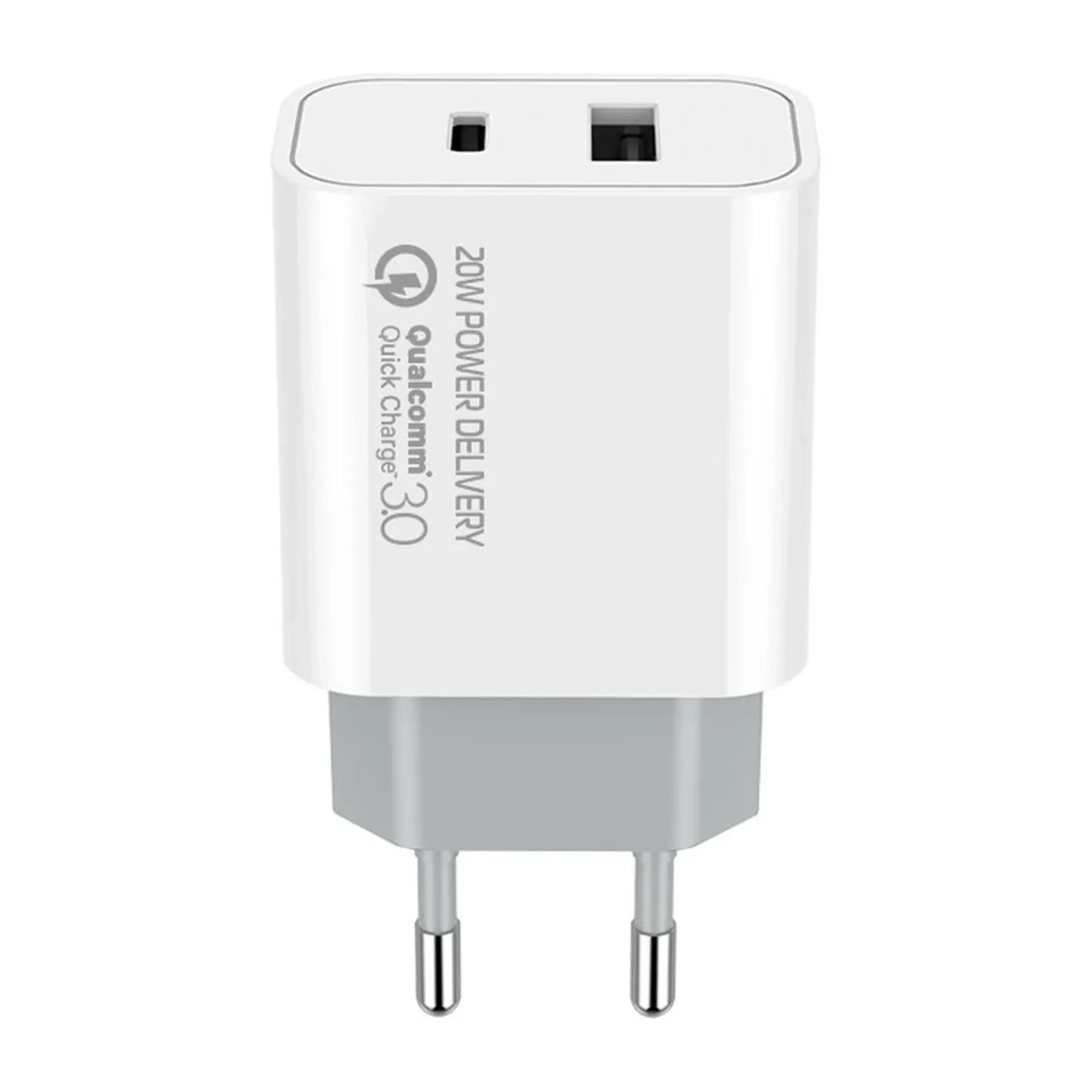 Купить Зарядное устройство ColorWay USB-C+USB 20W 3A V2 White (CW-CHS025QPD-WT) - фото 3