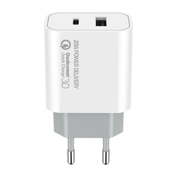 Купить Зарядное устройство ColorWay USB-C+USB 20W 3A V2 White (CW-CHS025QPD-WT) - фото 3