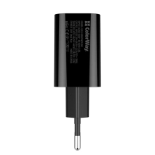 Купить Зарядное устройство ColorWay USB-C+USB 20W 3A V2 Black (CW-CHS025QPD-BK) - фото 4