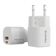 Купить Зарядное устройство ColorWay USB-C+USB 33W 3A GaN3 White (CW-CHS043PD-WT) - фото 1