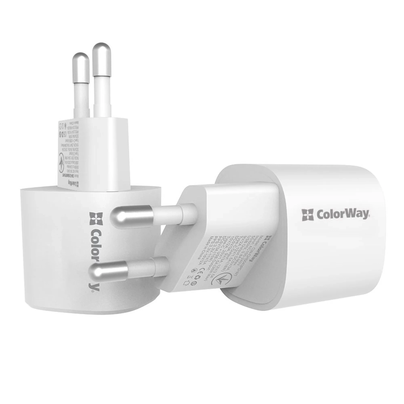 Купить Зарядное устройство ColorWay USB-C+USB 33W 3A GaN3 White (CW-CHS043PD-WT) - фото 4