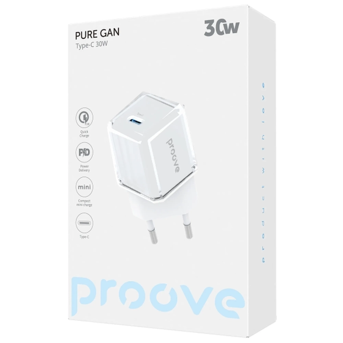 Купить Зарядное устройство Proove Pure GaN 30W USB-C Black (WCPU30012201) - фото 3