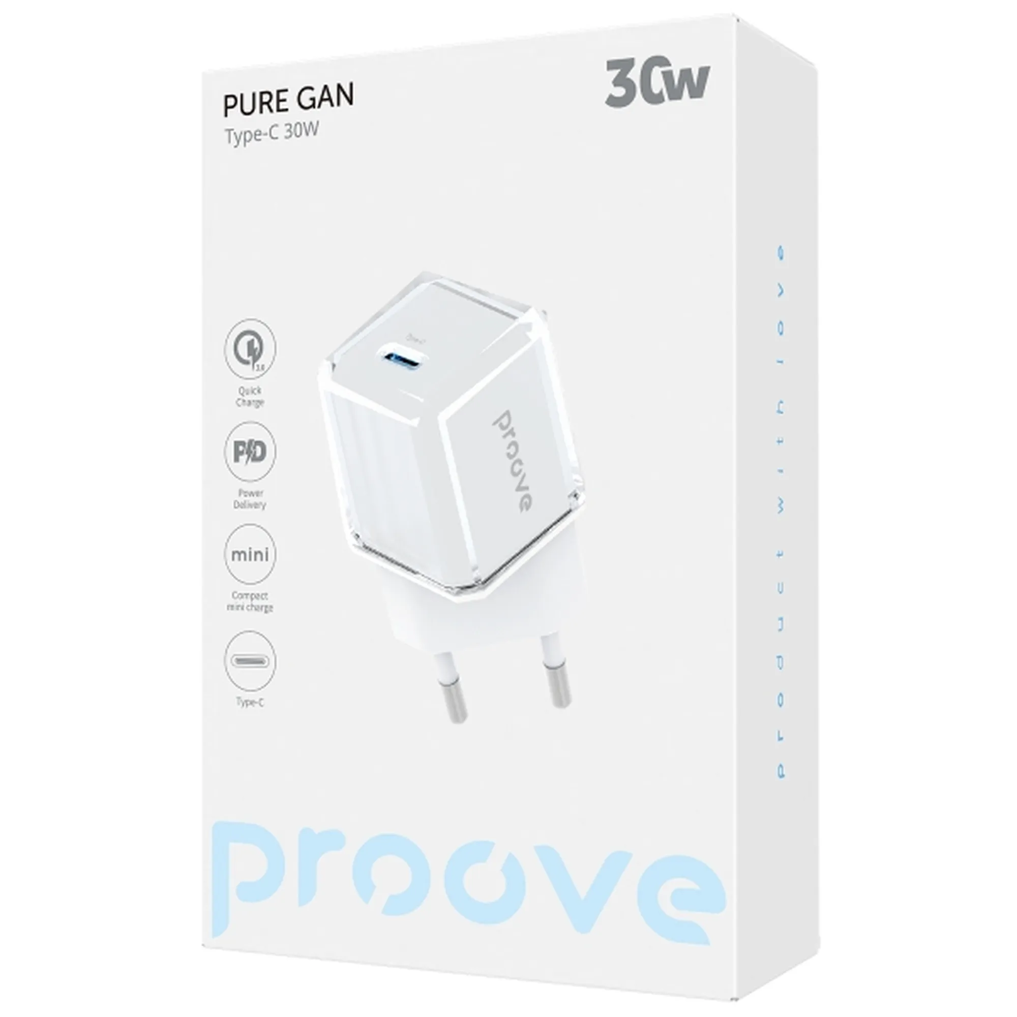 Купить Зарядное устройство Proove Pure GaN 30W USB-C White (WCPU30012202)_ - фото 2
