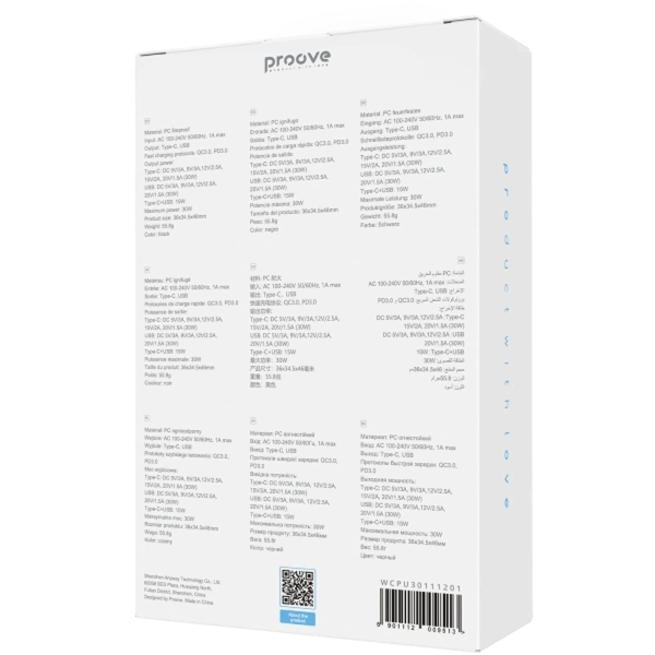 Купить Зарядное устройство Proove Pure GaN Plus 30W USB-C+USB Black (WCPU30111201)_ - фото 3