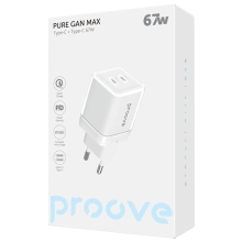 Купить Зарядное устройство Proove Pure GaN Max 67W 2xUSB-C White (WCPU67022202) - фото 2