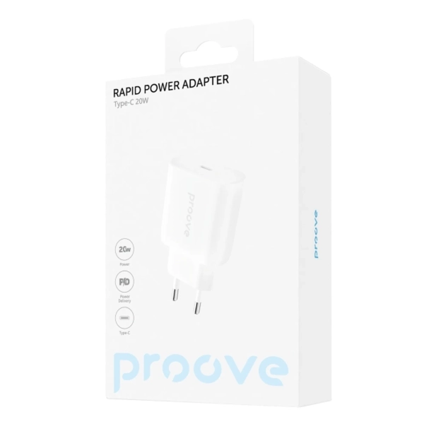 Купити Зарядний пристрій Proove Rapid 20W USB-C White (WCRP20000102) - фото 2