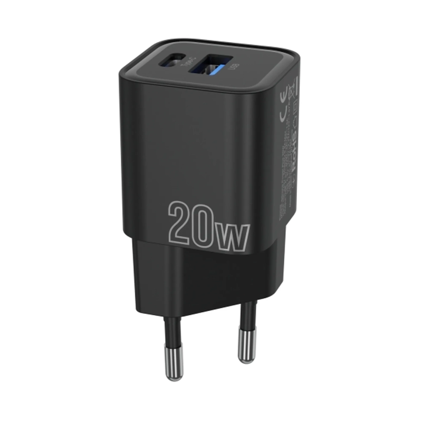 Купити Зарядний пристрій Proove Silicone Power Plus 20W USB-C+USB Black (WCSP2011001)_ - фото 1