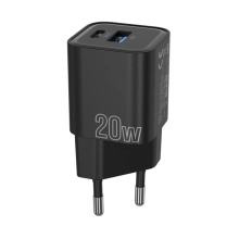 Купити Зарядний пристрій Proove Silicone Power Plus 20W USB-C+USB Black (WCSP2011001)_ - фото 1