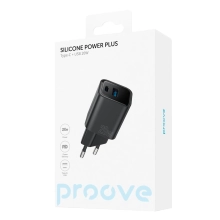 Купити Зарядний пристрій Proove Silicone Power Plus 20W USB-C+USB Black (WCSP2011001)_ - фото 5