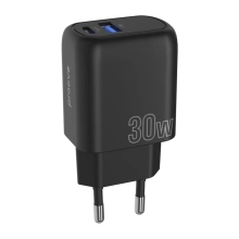 Купити Зарядний пристрій Proove Silicone Power Plus 30W USB-C+USB Black (WCSP3011001)_ - фото 1