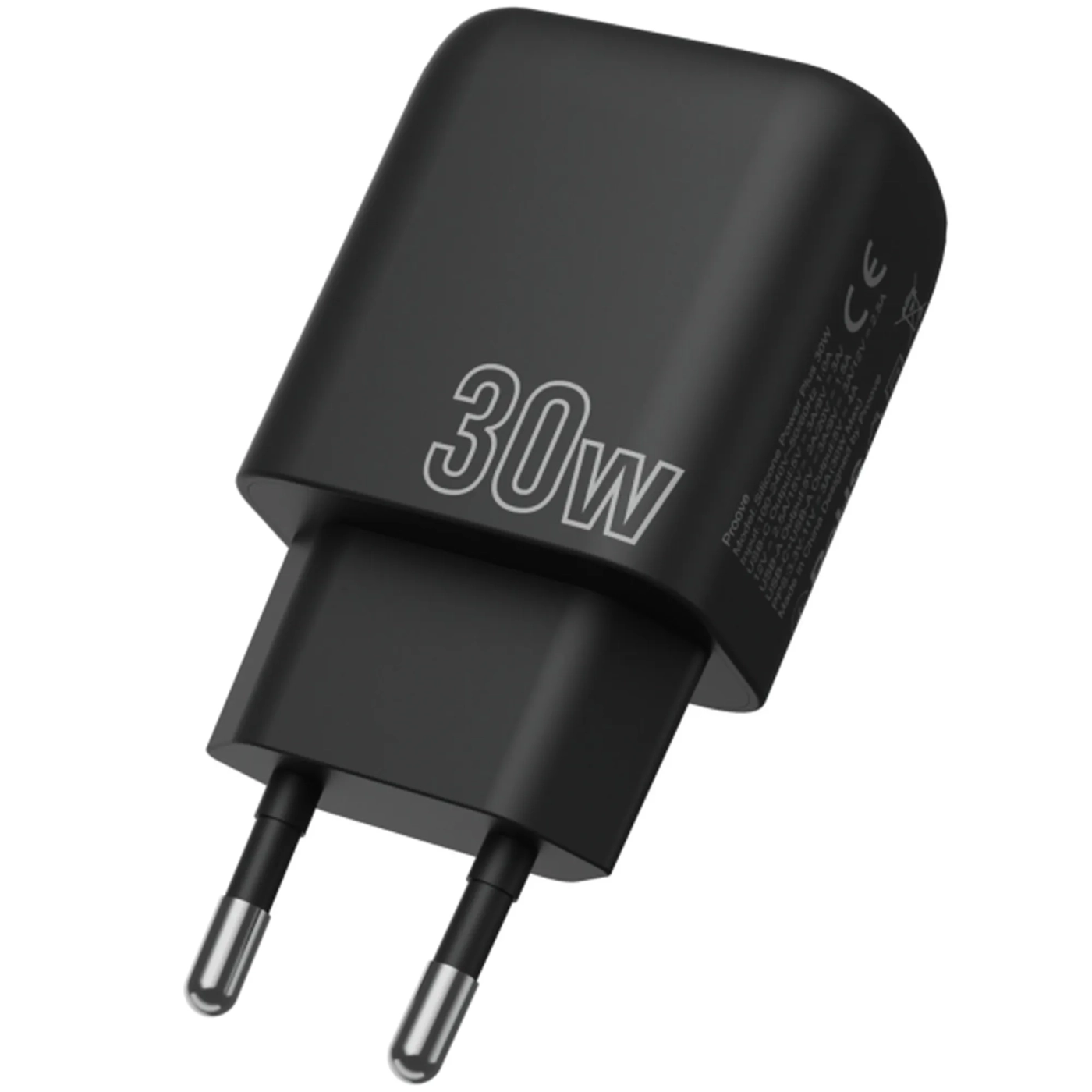 Купити Зарядний пристрій Proove Silicone Power Plus 30W USB-C+USB Black (WCSP3011001)_ - фото 2