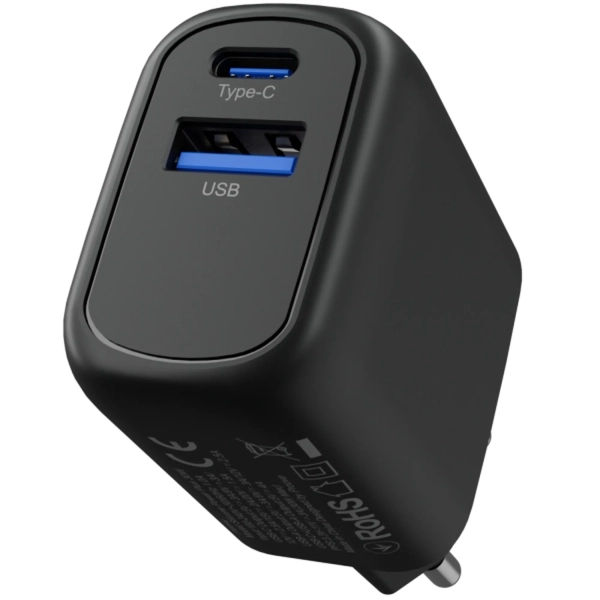 Купити Зарядний пристрій Proove Silicone Power Plus 30W USB-C+USB Black (WCSP3011001)_ - фото 4