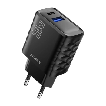 Купити Зарядний пристрій Proove Speed Surge 20W USB-C+USB Black (WCSS20120001) - фото 1