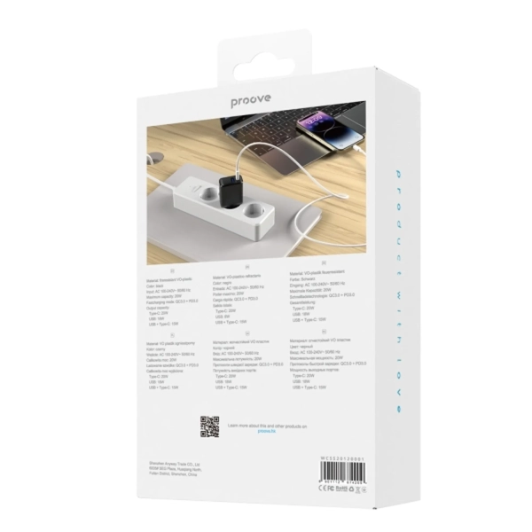 Купити Зарядний пристрій Proove Speed Surge 20W USB-C+USB Black (WCSS20120001) - фото 3