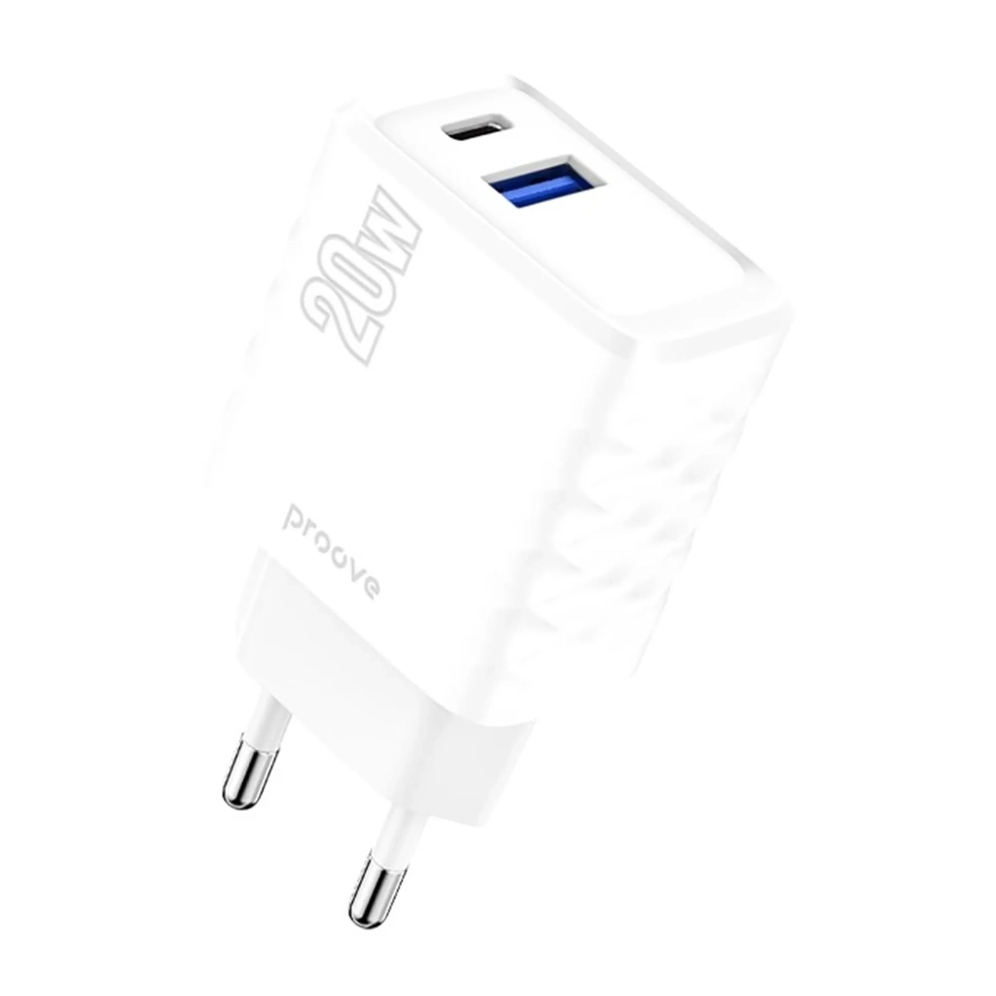 Купить Зарядное устройство Proove Speed Surge 20W USB-C+USB White (WCSS20120001) - фото 1