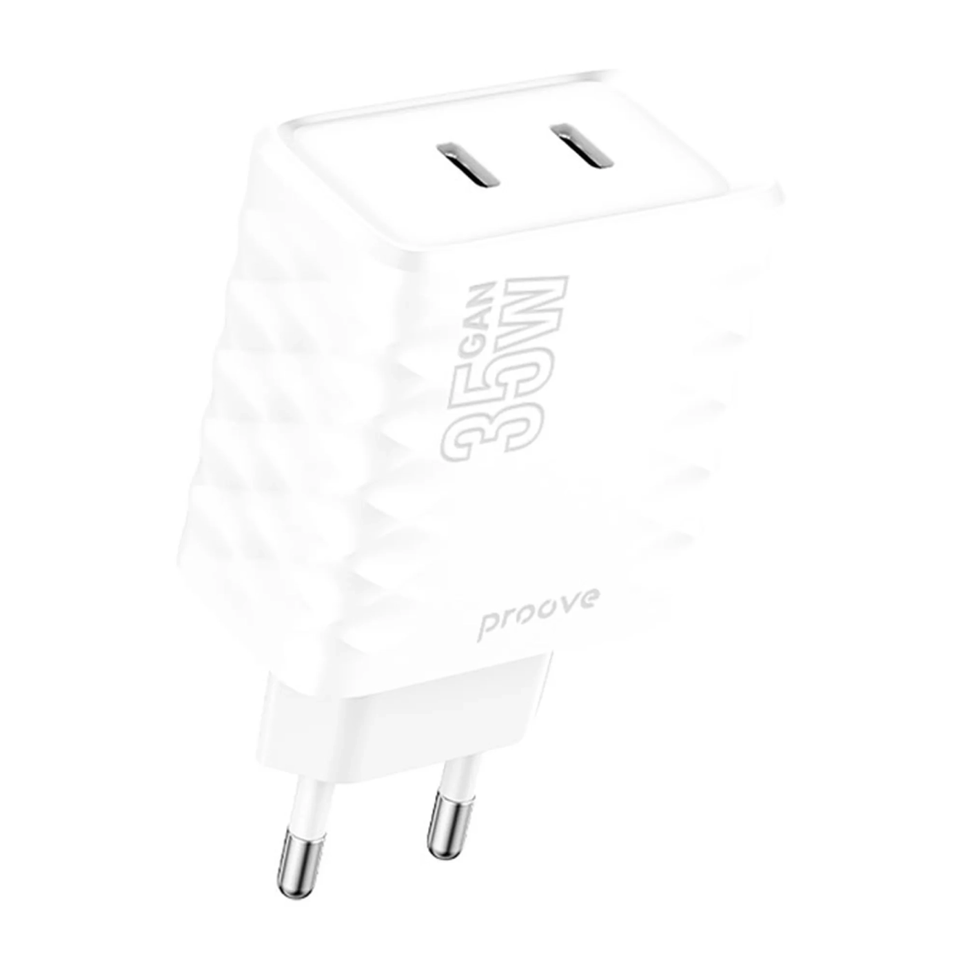Купити Зарядний пристрій Proove Speed Surge GaN 35W 2xUSB-C White (WCSS30020002)_ - фото 1