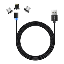 Купить Кабель ColorWay 3в1 USB - Lightning+MicroUSB+USB-C Magnetic 2.4A 1m Black (CW-CBUU020-BK) - фото 5