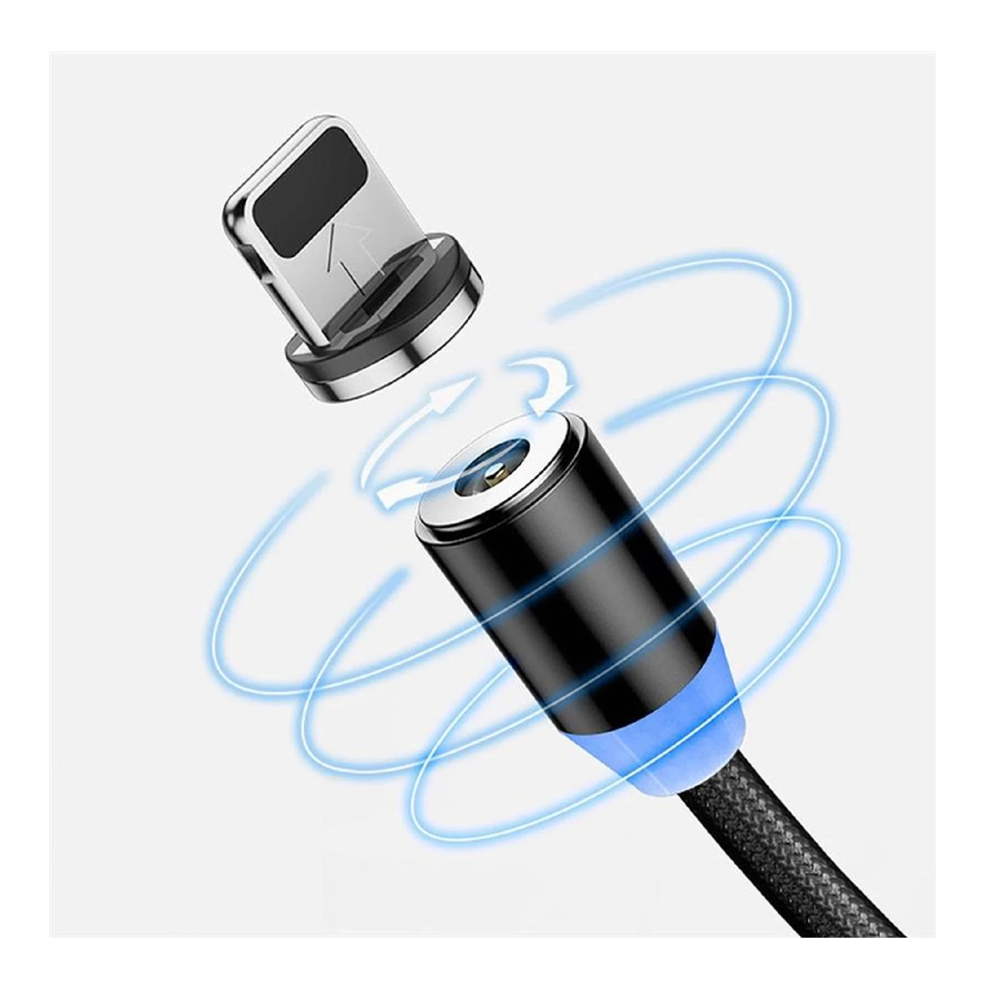 Купить Кабель ColorWay 3в1 USB - Lightning+MicroUSB+USB-C Magnetic 2.4A 1m Black (CW-CBUU020-BK) - фото 6