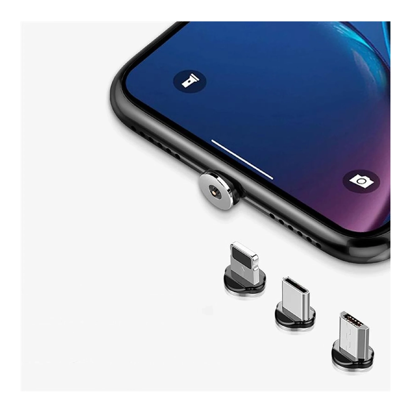 Купить Кабель ColorWay 3в1 USB - Lightning+MicroUSB+USB-C Magnetic 2.4A 1m Black (CW-CBUU020-BK) - фото 9