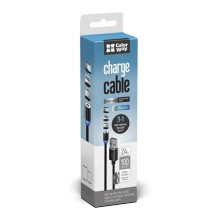 Купить Кабель ColorWay 3в1 USB - Lightning+MicroUSB+USB-C Magnetic 2.4A 1m Black (CW-CBUU020-BK) - фото 10