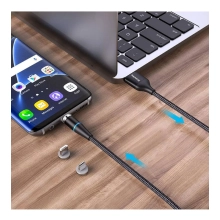 Купить Кабель ColorWay 3в1 USB - Lightning+MicroUSB+USB-C Magnetic 2.4А 1m Black (CW-CBUU038-BK) - фото 6