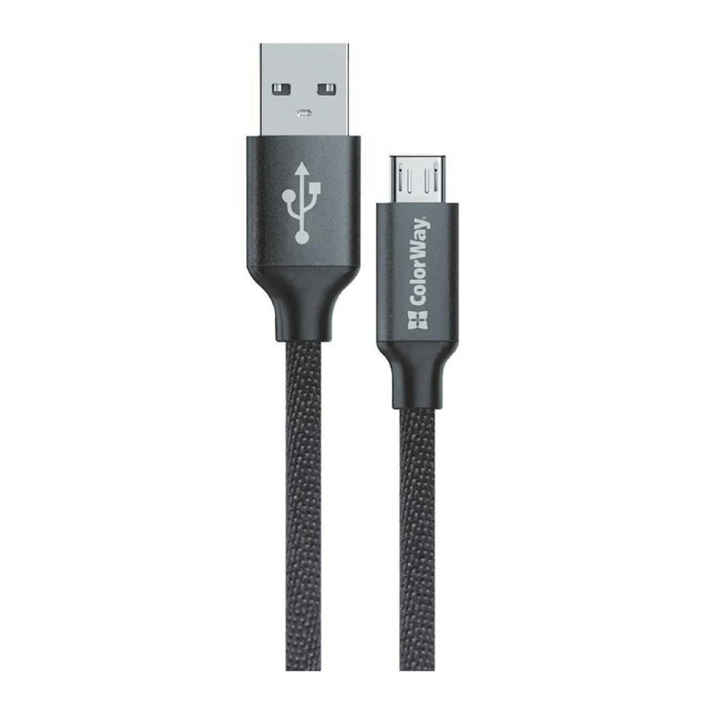 Купити Кабель ColorWay USB - МicroUSB 2.1А 1m Black (CW-CBUM002-BK) - фото 1