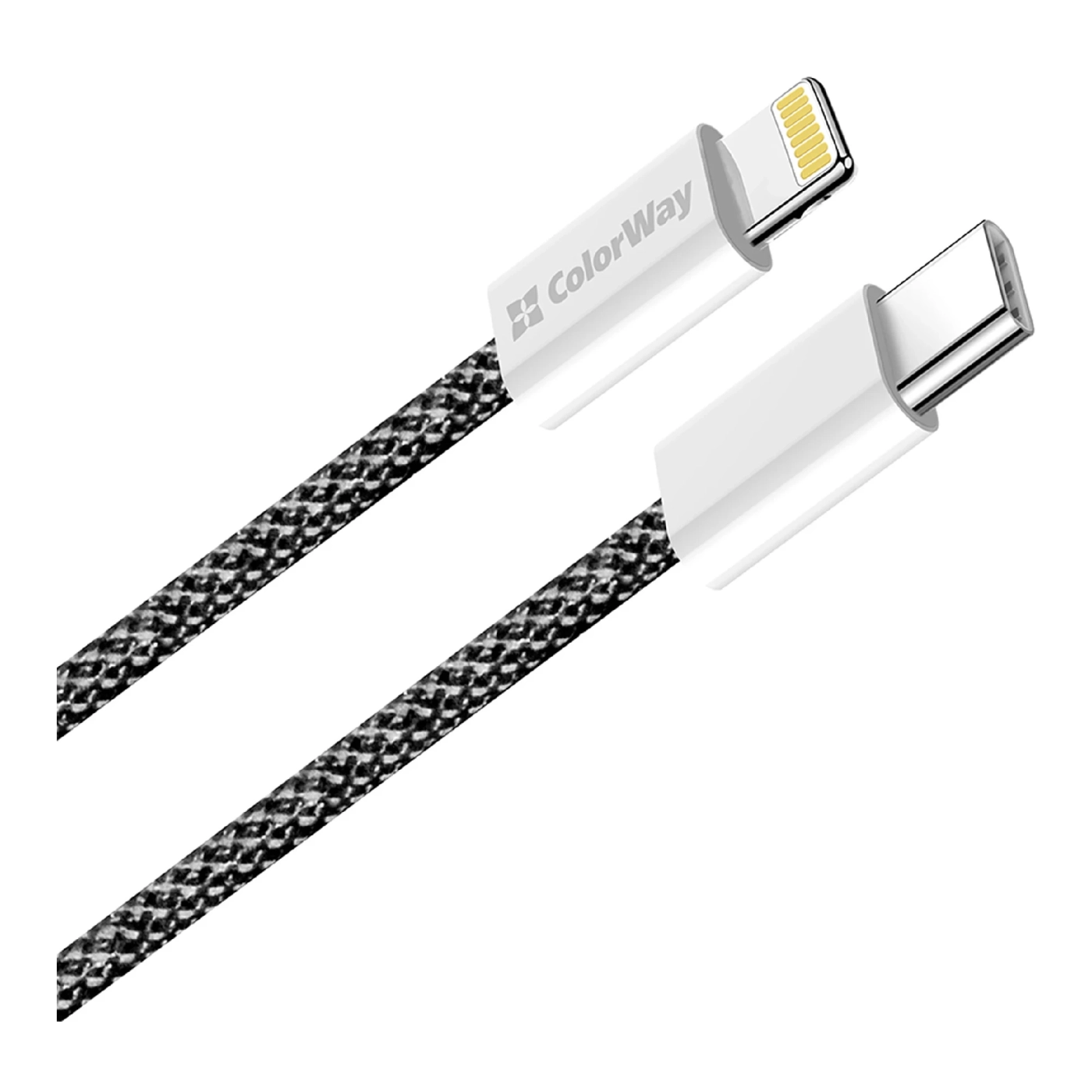 Купить Кабель ColorWay USB-C - Lightning 27W 3A 2m Black (CW-CBPDCL068-BK) - фото 2