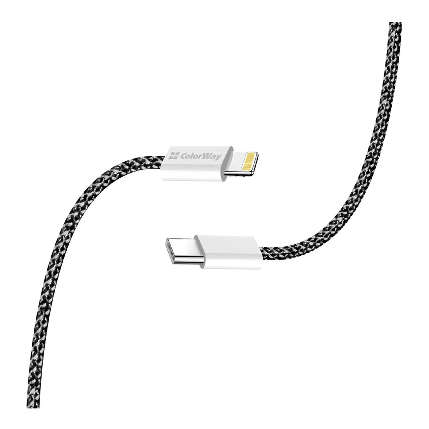Купить Кабель ColorWay USB-C - Lightning 27W 3A 2m Black (CW-CBPDCL068-BK) - фото 7
