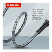 Купить Кабель ColorWay USB-C - Lightning 30W 3А 1m Grey (CW-CBPDCL033-GR) - фото 3