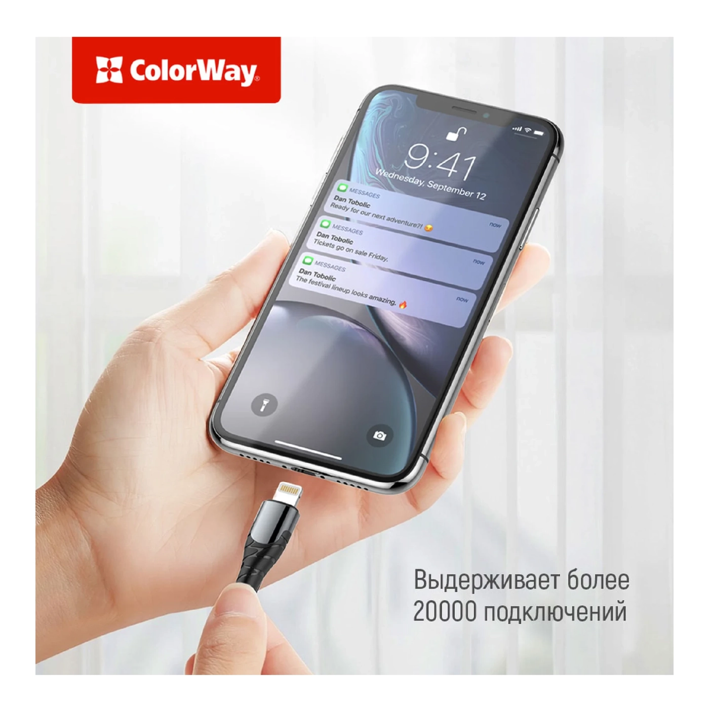 Купить Кабель ColorWay USB-C - Lightning 30W 3А 1m Grey (CW-CBPDCL033-GR) - фото 4
