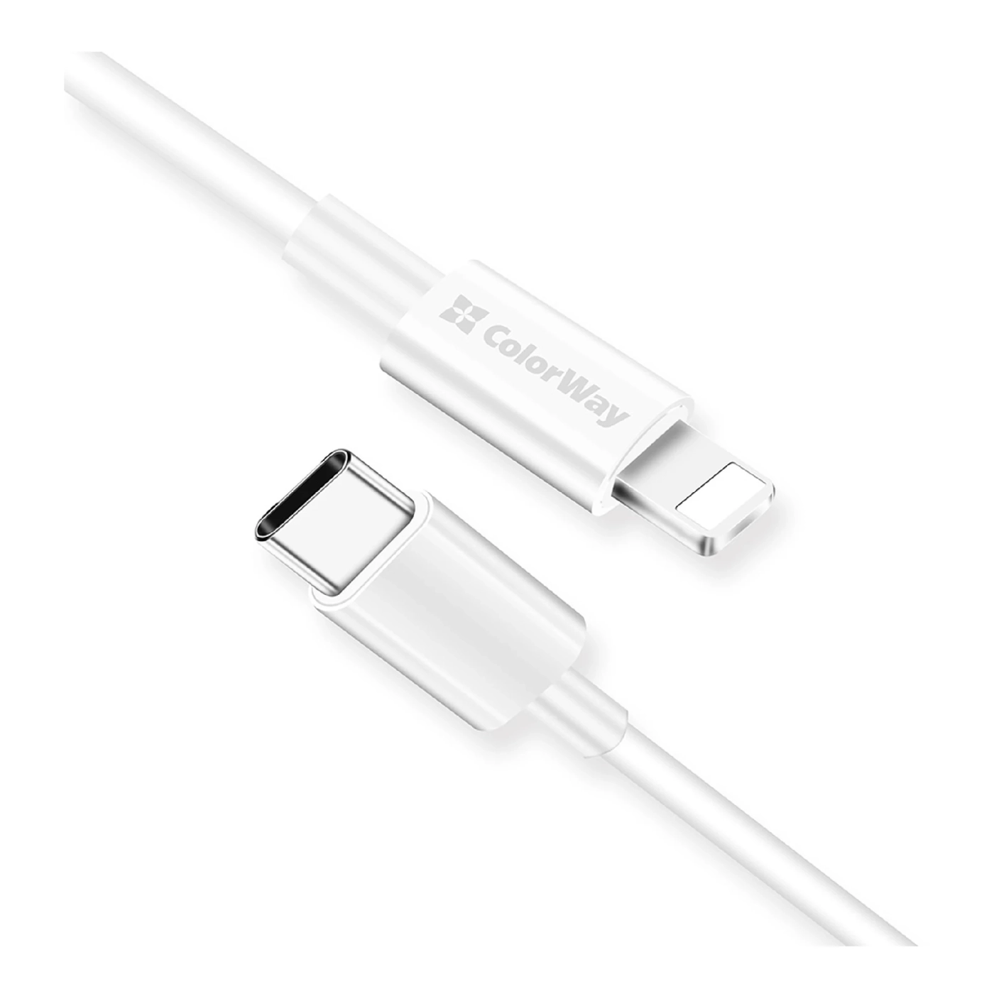 Купить Кабель ColorWay USB-C - Lightning 30W 3А 1m White (CW-CBPDCL032-WH) - фото 2
