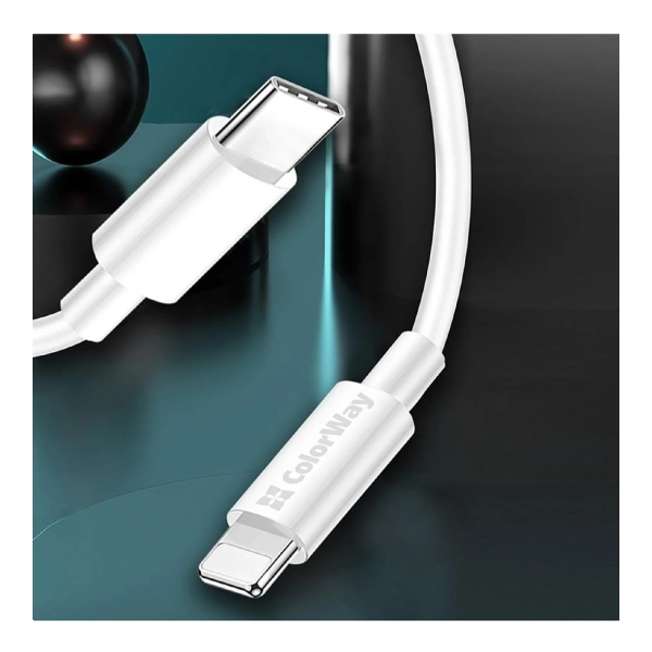 Купить Кабель ColorWay USB-C - Lightning 30W 3А 1m White (CW-CBPDCL032-WH) - фото 5