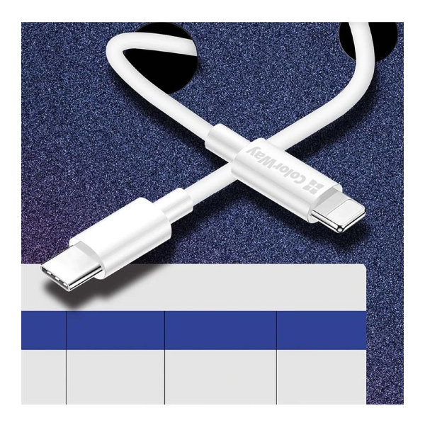 Купить Кабель ColorWay USB-C - Lightning 30W 3А 1m White (CW-CBPDCL032-WH) - фото 6