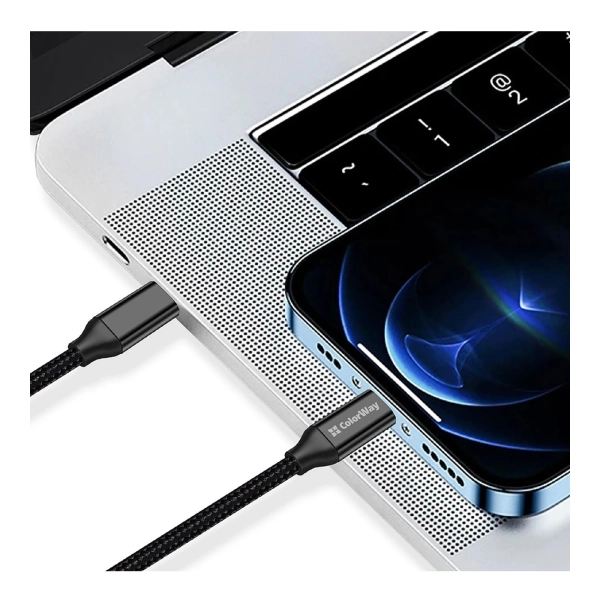 Купити Кабель ColorWay USB-C - USB-C 100W 5А 1m Black (CW-CBPDCC062-BK) - фото 8