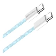 Купить Кабель ColorWay USB-C - USB-C 60W 3А 1m Blue (CW-CBPDCC061-BL) - фото 3