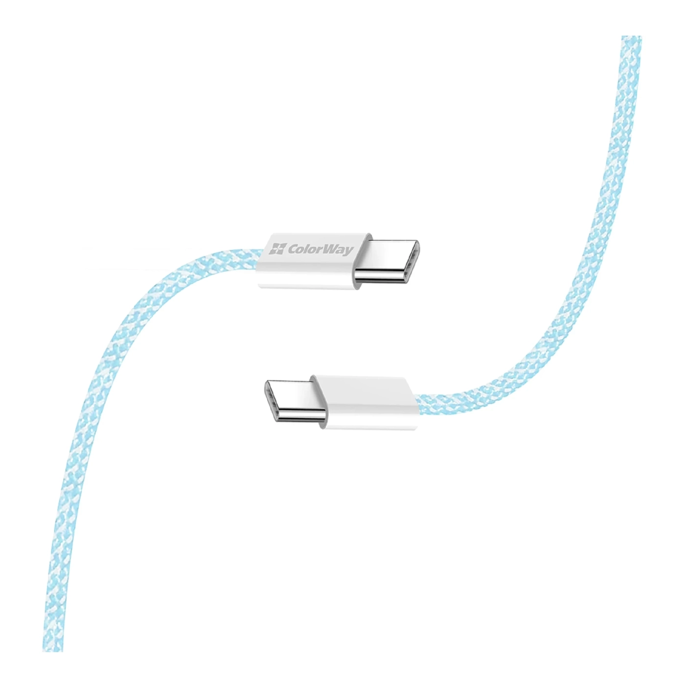 Купить Кабель ColorWay USB-C - USB-C 60W 3А 1m Blue (CW-CBPDCC061-BL) - фото 6