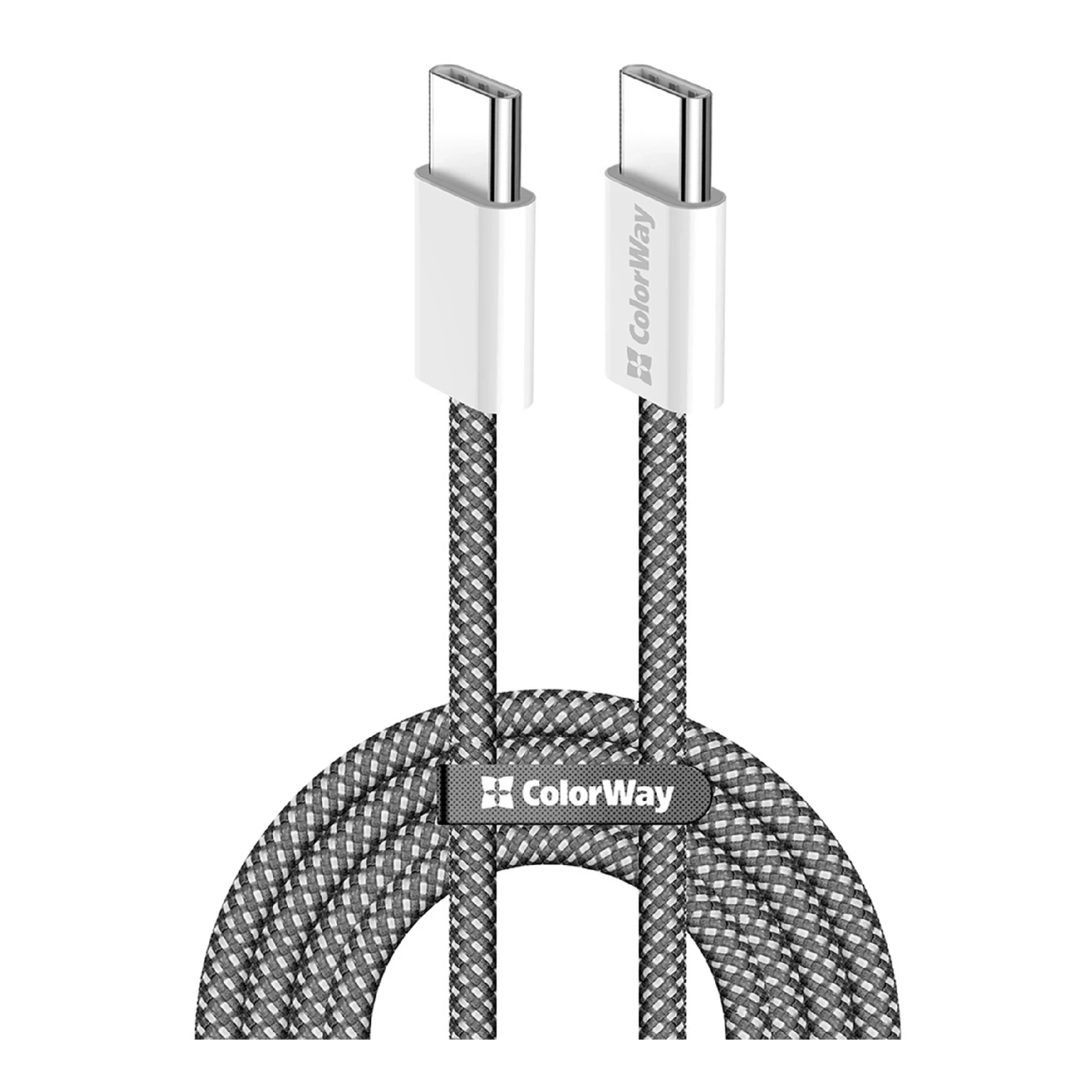Купить Кабель ColorWay USB-C - USB-C 60W 3А 2m Black (CW-CBPDCC068-BK) - фото 1