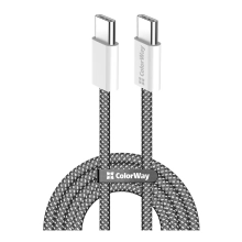Купить Кабель ColorWay USB-C - USB-C 60W 3А 2m Black (CW-CBPDCC068-BK) - фото 1