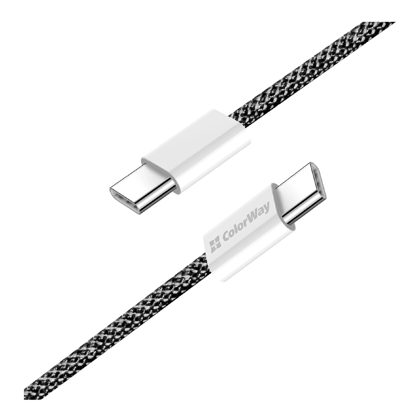 Купить Кабель ColorWay USB-C - USB-C 60W 3А 2m Black (CW-CBPDCC068-BK) - фото 3